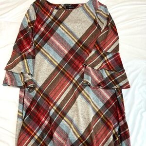 Fall Plaid Conservative Dress